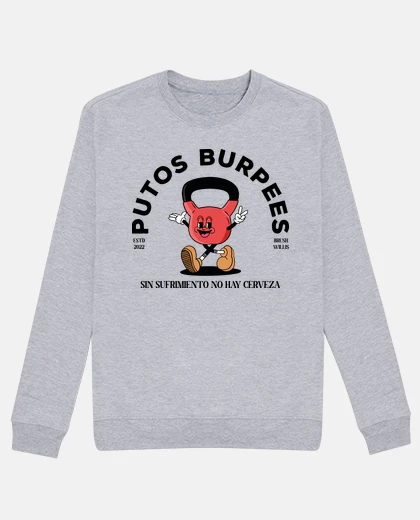 Hoodie gray burpee sweatshirt