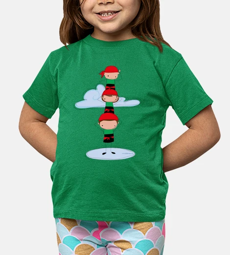 Kids green castellers