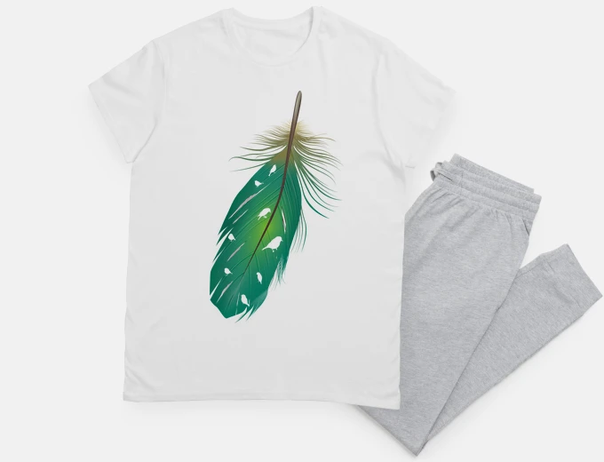Pyjama green feather bird