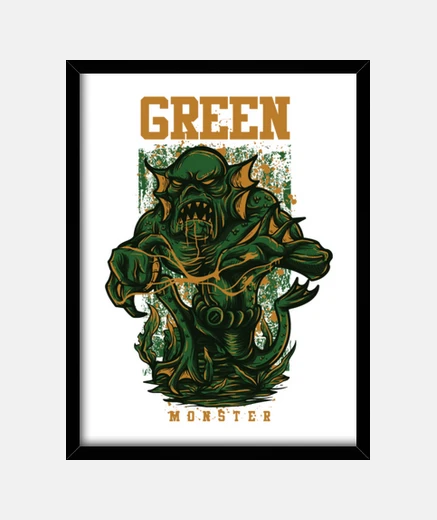 Framed green monster