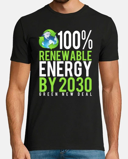 T-shirt Green New Deal 100 energia rinnovabile entro il 2030