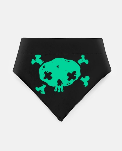 Mascotas green pirate skull