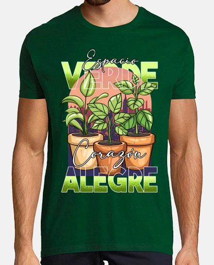 T-shirt green space happy heart urban garden