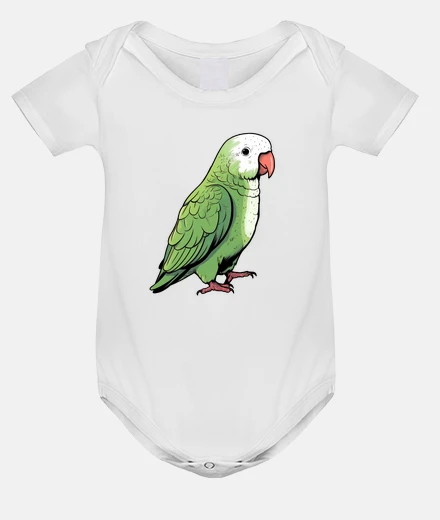 Kids green widow conure parakeet baby onesie bodysuit