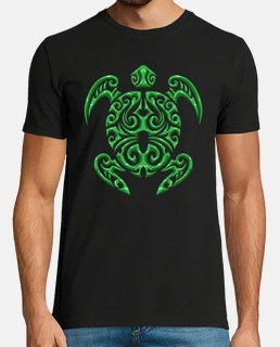 Green Maori Tribal Turtle  Sea Animals