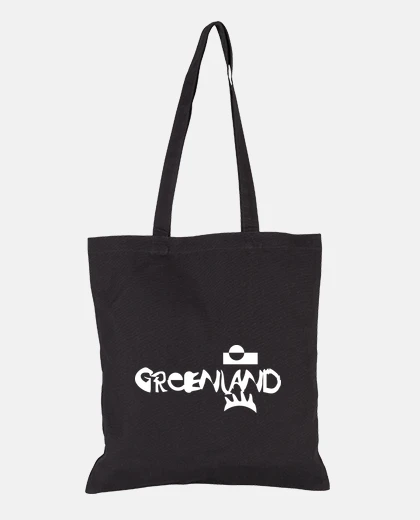 Bolsa greenland groelandia text escudo