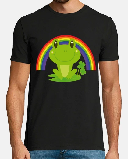 Tee-shirt grenouille arc en ciel