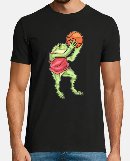 Tee-shirt grenouille joueur de basket-ball basket