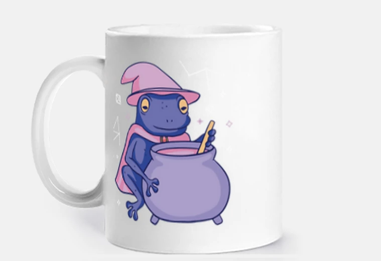 Mug grenouille magicienne potion magique violette infusion 