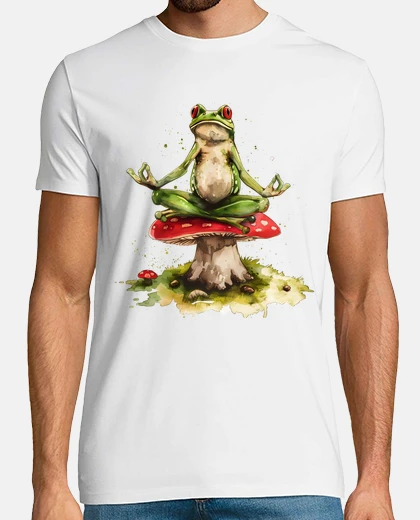 Tee-shirt grenouille qui fait du yoga