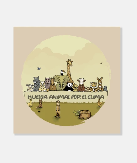 Tableau grève des animaux pour la météo - tableau