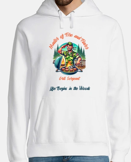 Hoodie Grill Sergeant - Master of Fire and Flavor - Cabin Camping