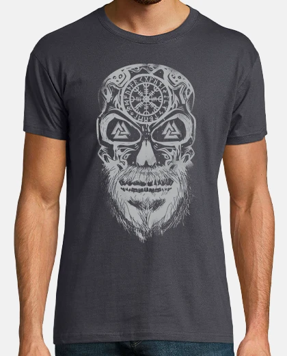 Tee-shirt gris cr&acirc;ne viking