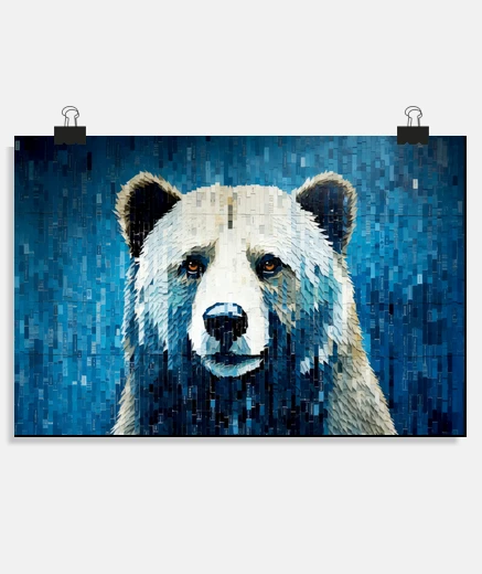 Poster Grizzly Bear Animal Art Decor Paint