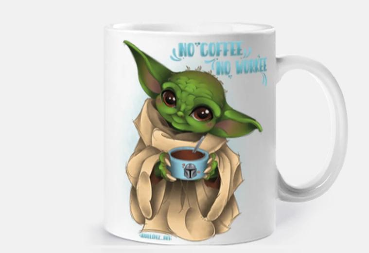 Cup grogu coffee