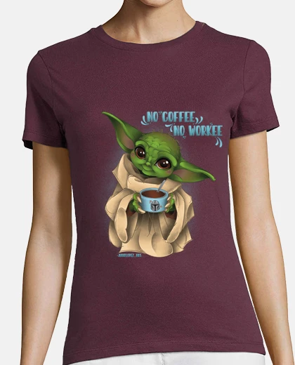 T-shirt grogu coffee