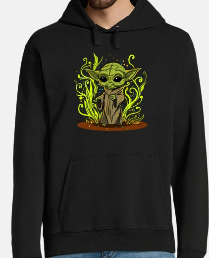 Hoodie grogu in his garden