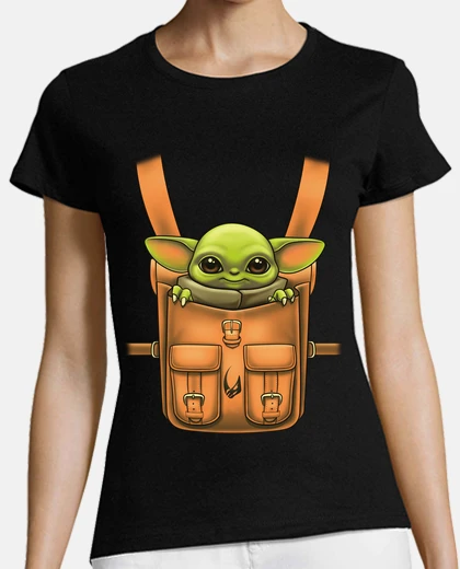 Playera Grogu in my Backpack