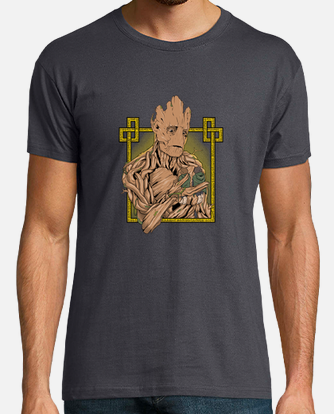 Groot Guardians of the Galaxy Tape T-Shirt - Heather Gray