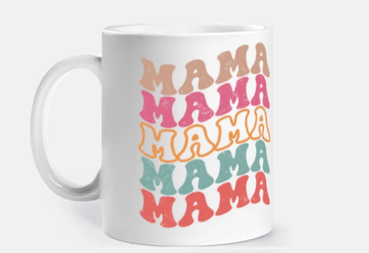 Cup groovy mama retro vintage new mom