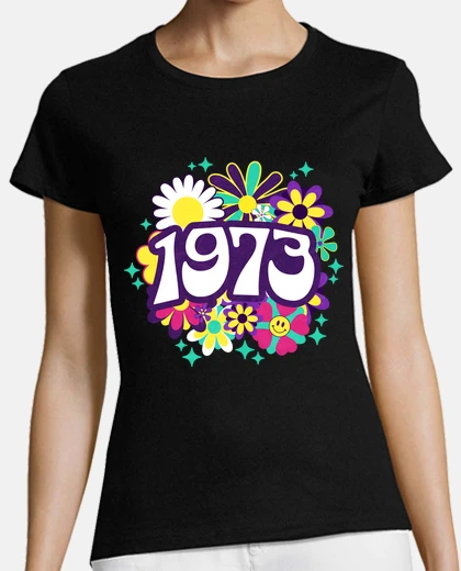 T-shirt Groovy Retro 1973 Woman 50th Birthday
