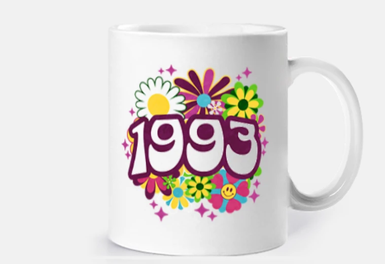 Cup Groovy Retro 1993 Woman 30th Birthday