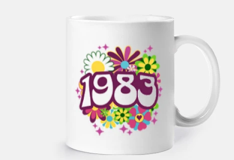 Groovy 1983 Mujer 40 Años Cumpleaños