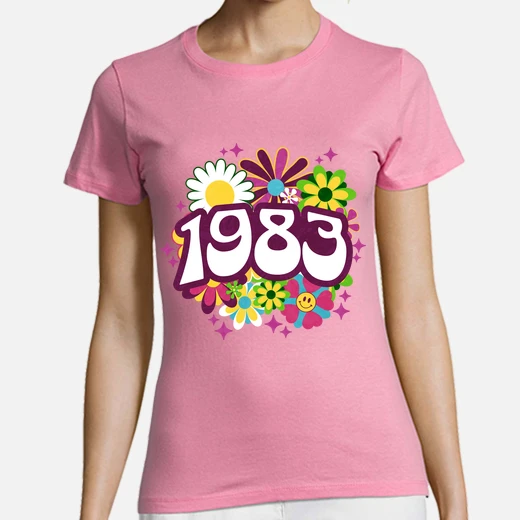 groovy retro 1983 woman 40th birthday