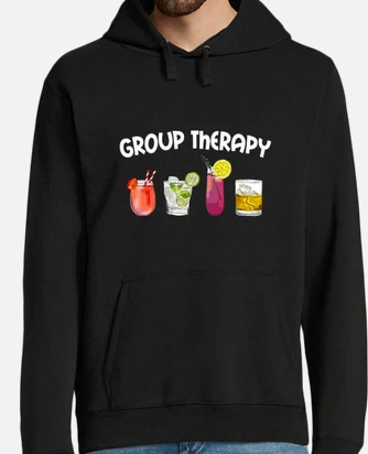Funny Group Therapy T-Shirt - Cocktails, Drinks Funny Group Therapy T-Shirt - Cocktails, Drinks