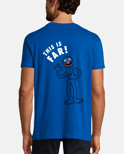 Tee-shirt Grover - This Is Near!, This Is Far! (Sesame Street) - Impression Devant et Dos