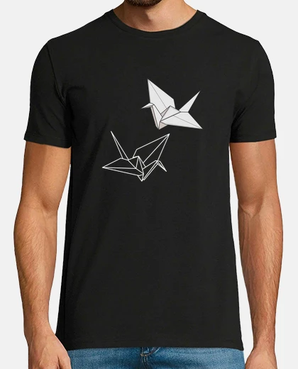 T-shirt gru di origami
