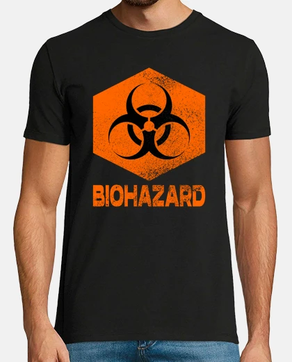 T-shirt Grunge Style Biohazard Hazmat