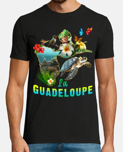 Tee-shirt Guadeloupe Ile Paradisiaque Tortue