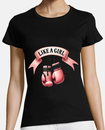 Camiseta guantes de boxeo para mujer