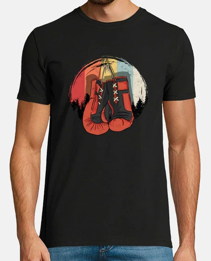 T-shirt guanti da boxe retrò autodifesa