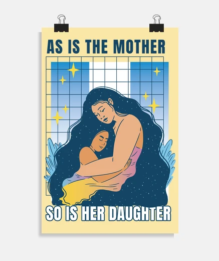 Póster guatemala madre e hija cartel guatemalteco dormitorio infantil cartel de bebe