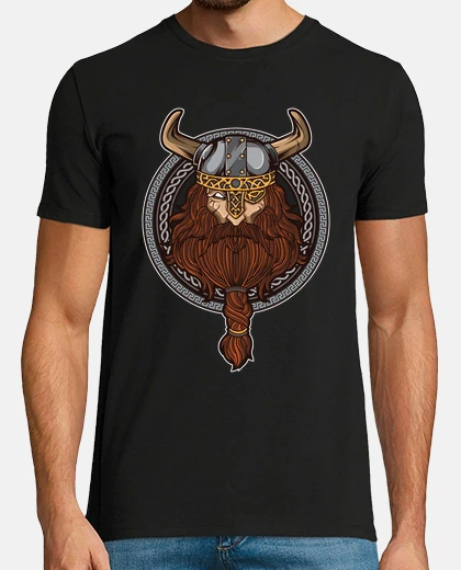 Camiseta guerrero vikingo cuervo odin valhalla valknut loki