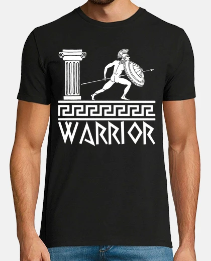 Tee-shirt Guerrier grec hoplite blanc
