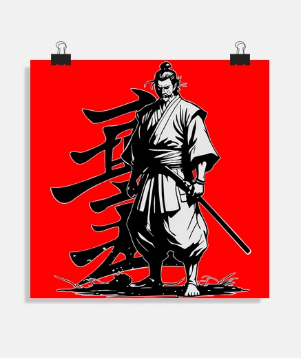 Poster guerrier samouraï
