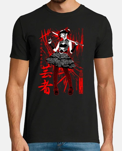 T-shirt guerriera ninja studente giapponese