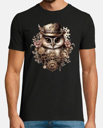 T-shirt gufo steampunk