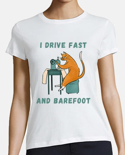T-shirt guido veloce e cucio a piedi nudi