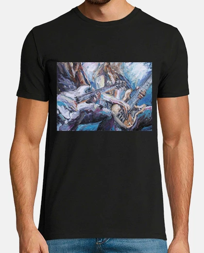 T-shirt guitar and bass