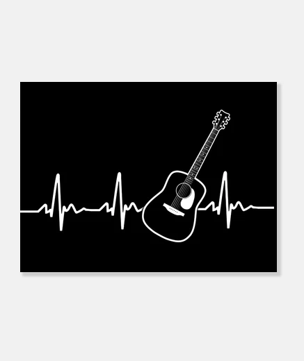 Wall Guitar heartbeat - funny gift idea