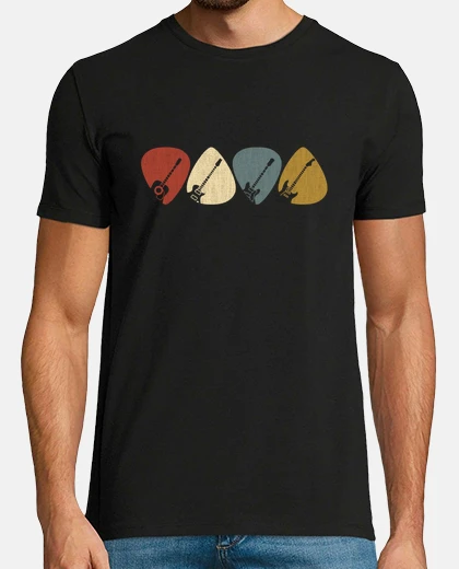 T-shirt guitar pick gift for guitarist retro