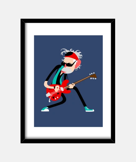 Framed Guitar Player
