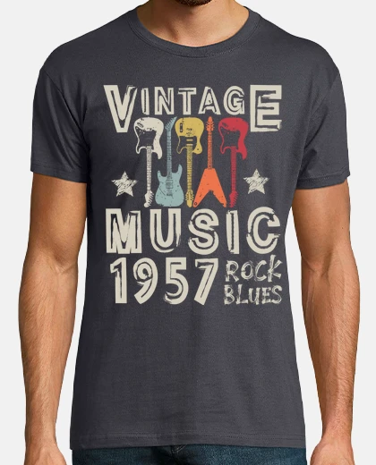 Tee-shirt guitar vintage music rock blues 1957