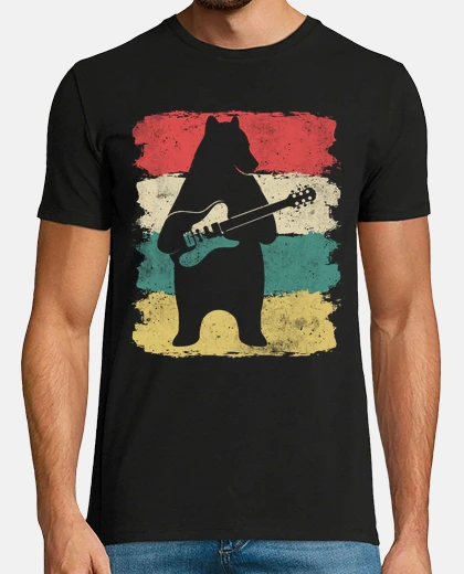 Tee-shirt guitare électrique ours musique rock