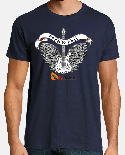 Tee-shirt guitare rock & roll - flame