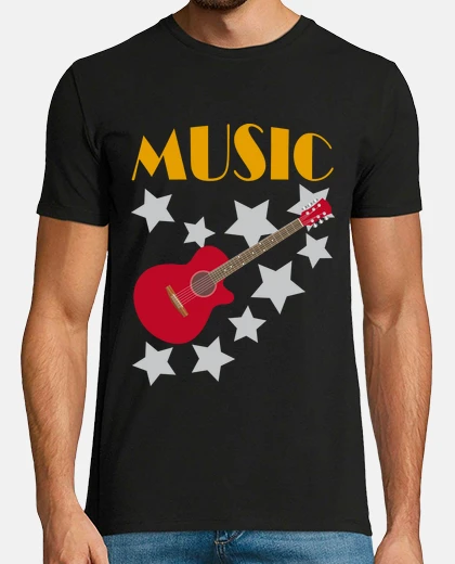 Tee-shirt guitare rouge